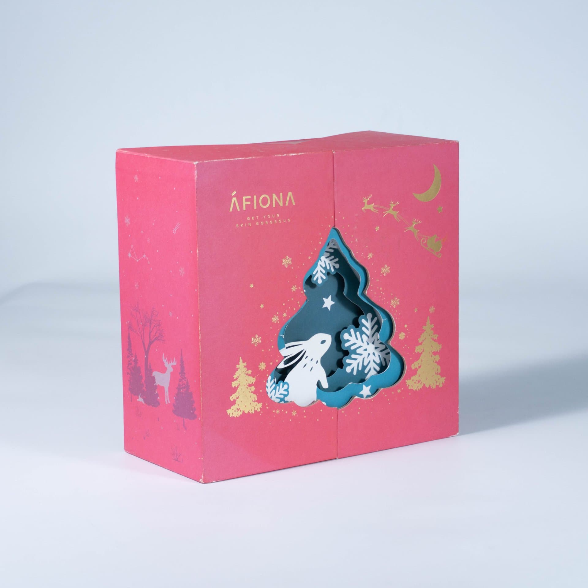 Christmas Window Cut-Out 3D Gift Box